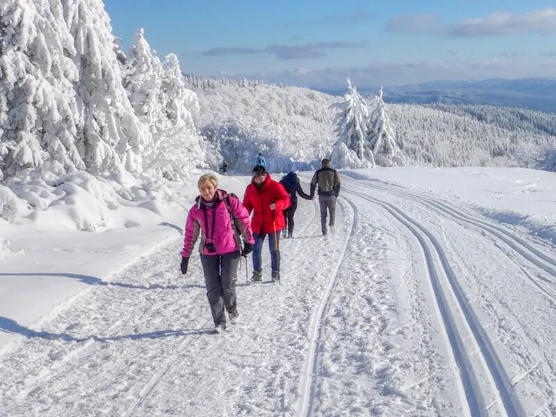 Zimní turistika na Pustevnách
